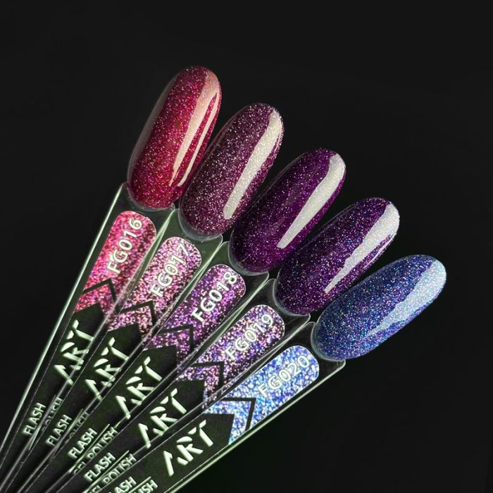 Гель-лак світловідбивний ART Flash Gel Polish №FG018, 6 мл