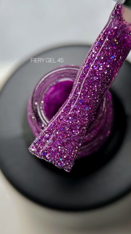 Гель-лак SAGA Fiery gel світловідбивний 9мл  45