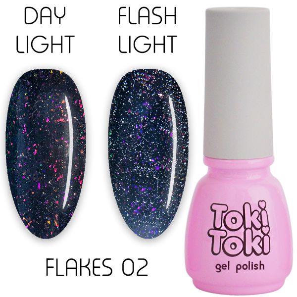 Гель-лак світловідбивний Toki Toki Flakes № 002, 5 мл