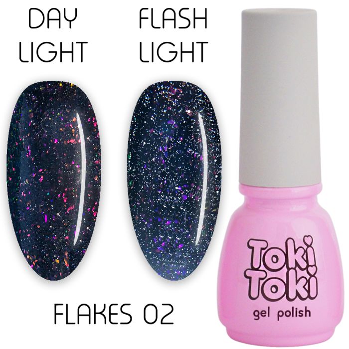 Гель-лак світловідбивний Toki Toki Flakes № 002, 5 мл
