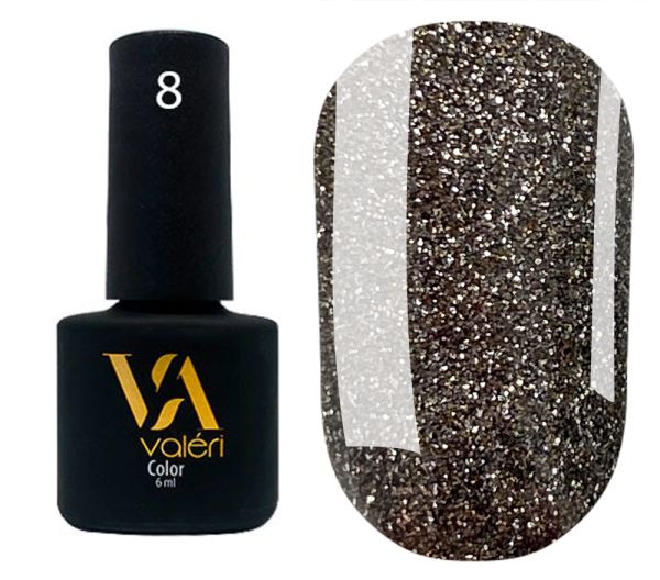 Светоотражающий гель-лак Valeri Flash №08 оливковый 6 ml
