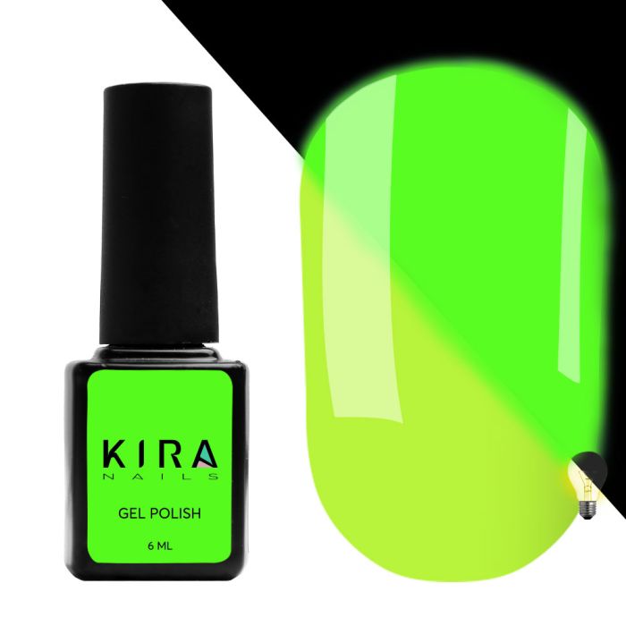 Гель-лак Kira Nails FLUO 003 (жовтий, флуоресцентний), 6 мл
