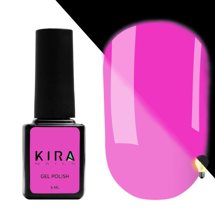 Гель-лак Kira Nails FLUO 006 (сиреневый, флуоресцентный), 6 мл