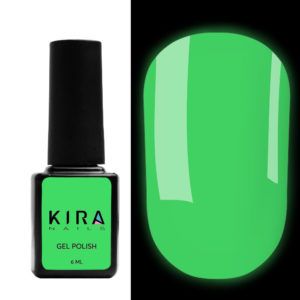 Топ Kira Nails No Wipe Fluo Top без липкого шару, флуоресцентний, 6 мл