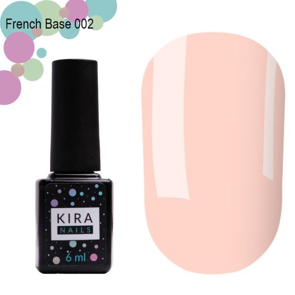 База для гель-лаку камуфляж Kira Nails French Base 002 (ніжний персиковий)