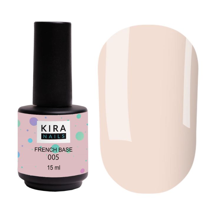 База Kira Nails French Base 005 світло-бежева 15мл