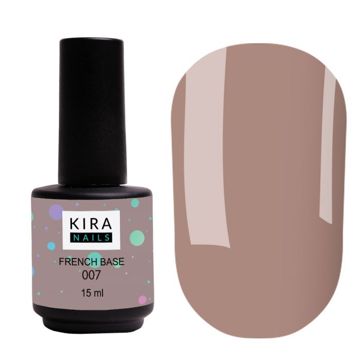 База Kira Nails French Base 007 холодна світло-коричнева 15мл