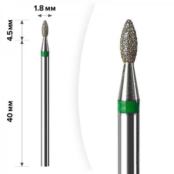 Алмазна насадка Mart Оліва Green 1.8 * 4.5 М-041