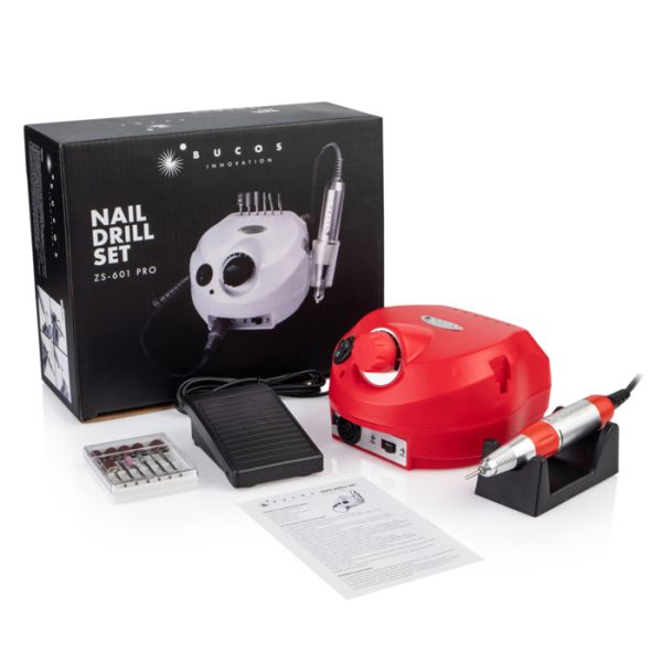Фрезер для манікюра Nail Drill ZS-601 PRO RED 45Вт 35тис об