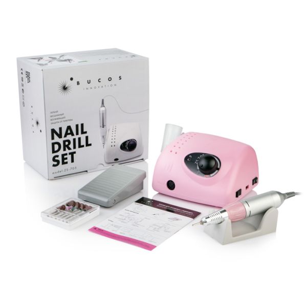 Фрезер для маникюра Bucos Nail Drill ZS-705 PINK 65 Ватт 35 000 об