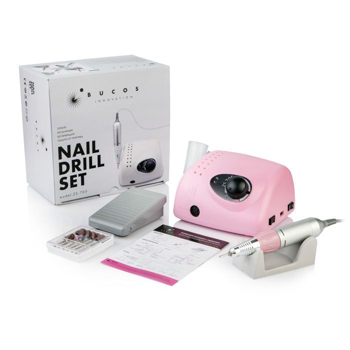 Фрезер для манікюра Bucos Nail Drill ZS-705 PINK 65 Ватт 35 000 об