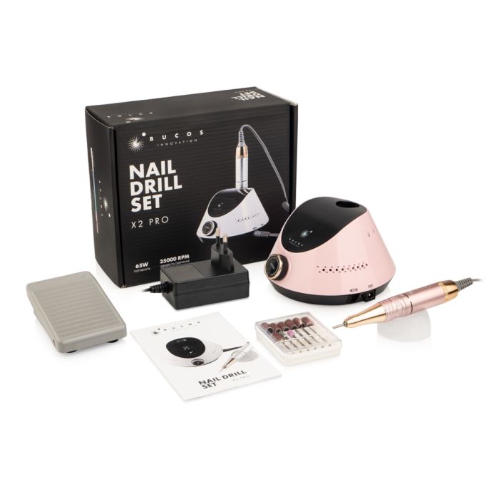 Фрезер манікюрний Bucos Nail Drill X2 PRO  BLUSH PINK 65 Ватт, 35 000 об./хв.