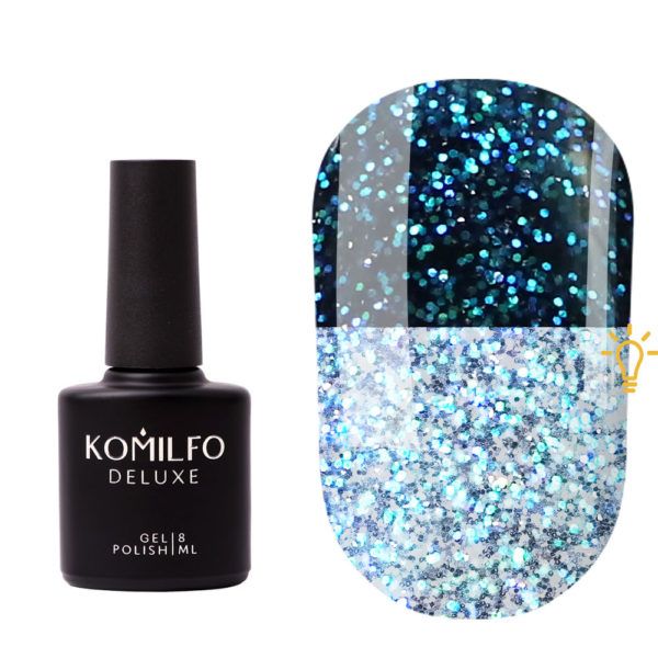 Топ  Komilfo Galaxy Top 004 голографічний світловідбиваючий 8мл