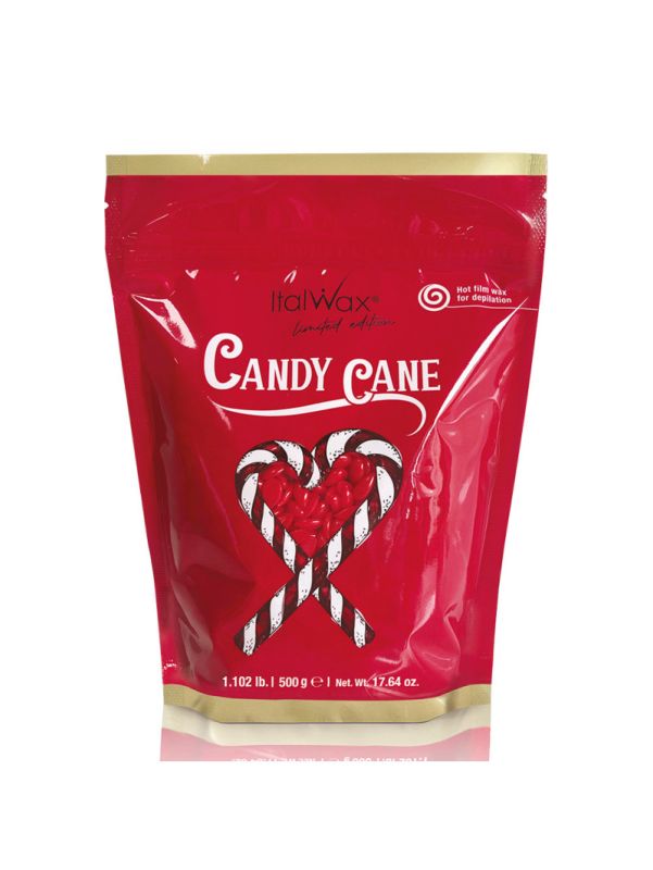 Лимитированный горячий пленочный воск в гранулах Italwax Candy Cane, 500г