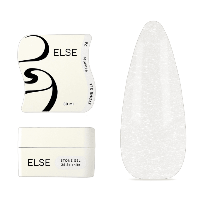 Гель Else Stone gel 26 Selenite, молочно-ліловий з рожевим шиммером, 30мл