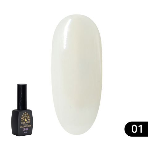 Гель для нарощування Magic-Extension UV Gel Global Fashion, 12 мл №01 прозорий