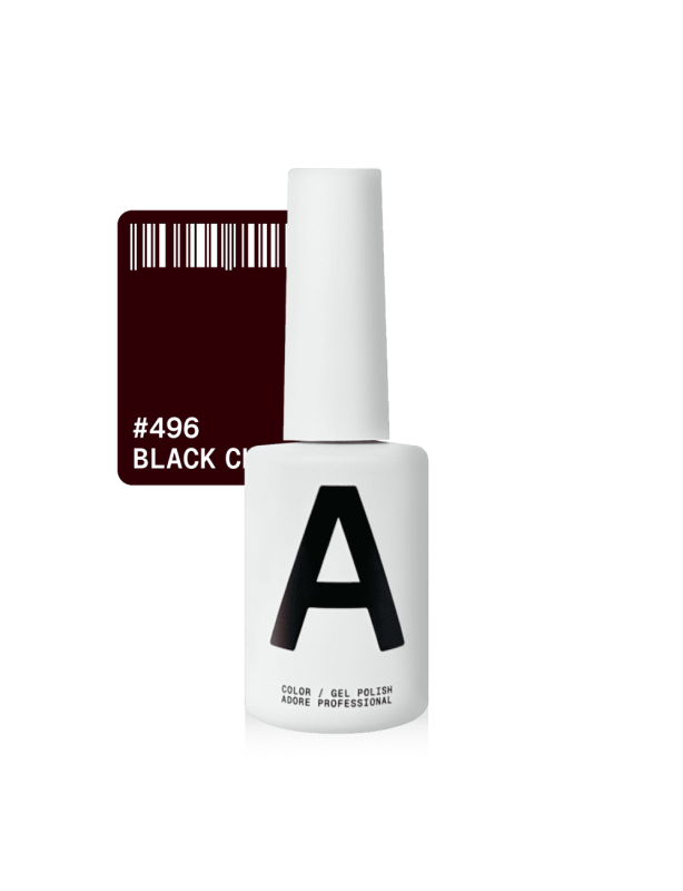 Гель-лак Adore 496 black cherry темно-вишневый 12мл