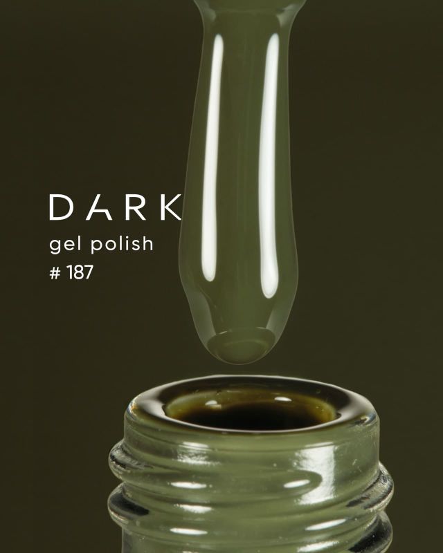 Гель-лак Dark 187 Оливковий туман