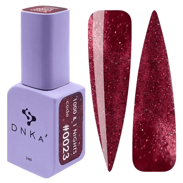 Гель-лак DNKa’ 1000 & 1 Nights 23 котяче око червоно-бордовий, 7 мл