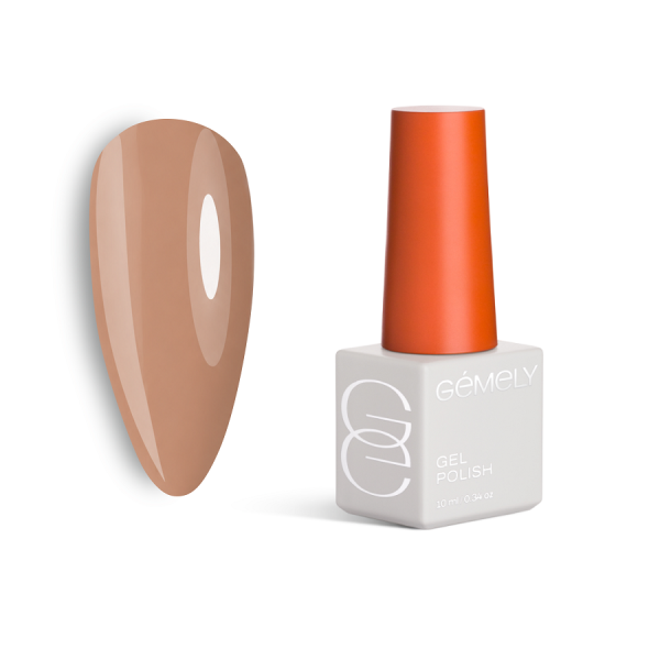 Гель-лак Gemely Max Color 49 Cappuccino, бежево-кавовий 10мл