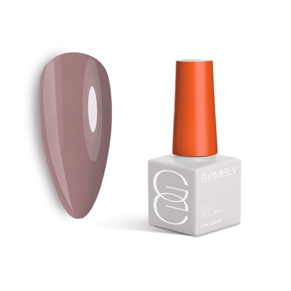 Гель-лак Gemely Max Color 50 Mocha Mousse, нюдово-коричневий із рожевим підтоном 6мл 