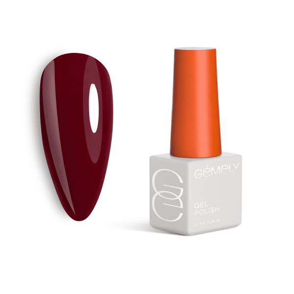 Гель-лак Gemely Max Color 56 Burgundy бордово-червоний, 10мл