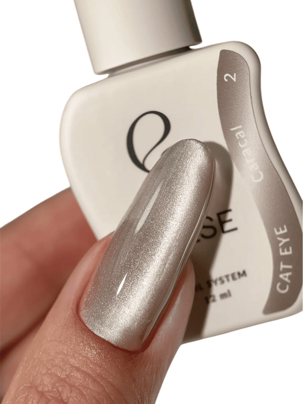 Гель лак котяче око Else Cat Eye Silk Instinct 02 Caracal бежево кремовий, 12 мл