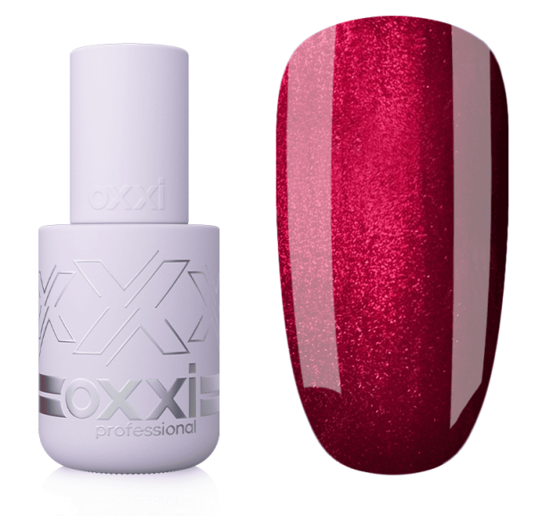 Гель-лак котяче око Oxxi Ruby Cat 02 червоно-малиновий, 10 мл