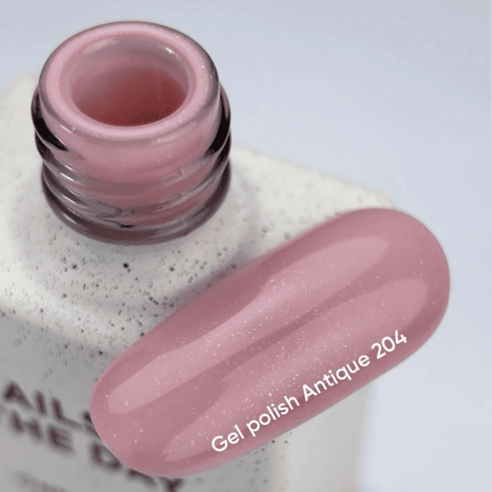 Гель-лак NailsOfTheDay Old Rose Antique 204 пудрово-рожевий з шиммером, 10 мл