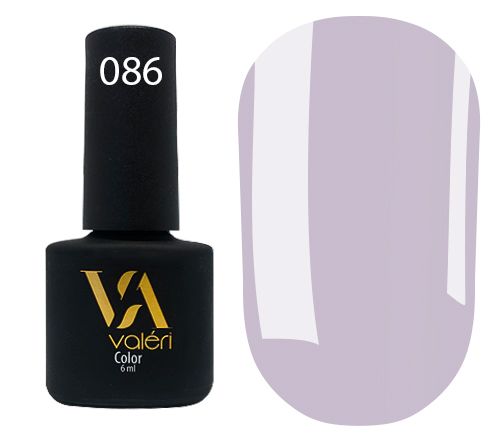 Гель-лак Valeri №086 (світлий ліловий, емаль), 6 мл