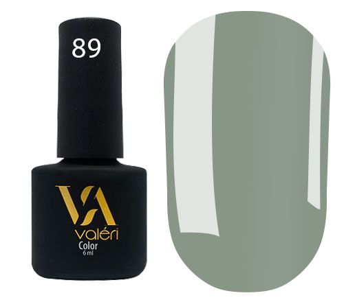 Гель-лак Valeri №089 (сіро-зелений, емаль), 6 мл