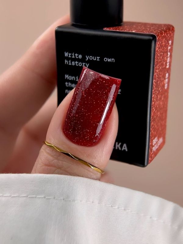 Гель-лак Biblioteka Flash Red Красный светоотражающий, 10мл