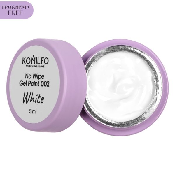 Гель-фарба біла Komilfo No Wipe Gel Paint 