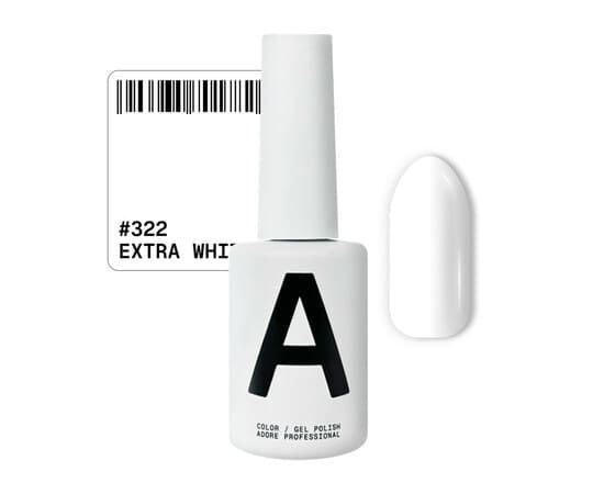 Гель-лак Adore 322 extra white экстра-белый 12мл