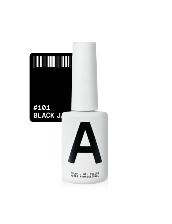Гель-лак Adore 101  blackjack  чорний 12мл