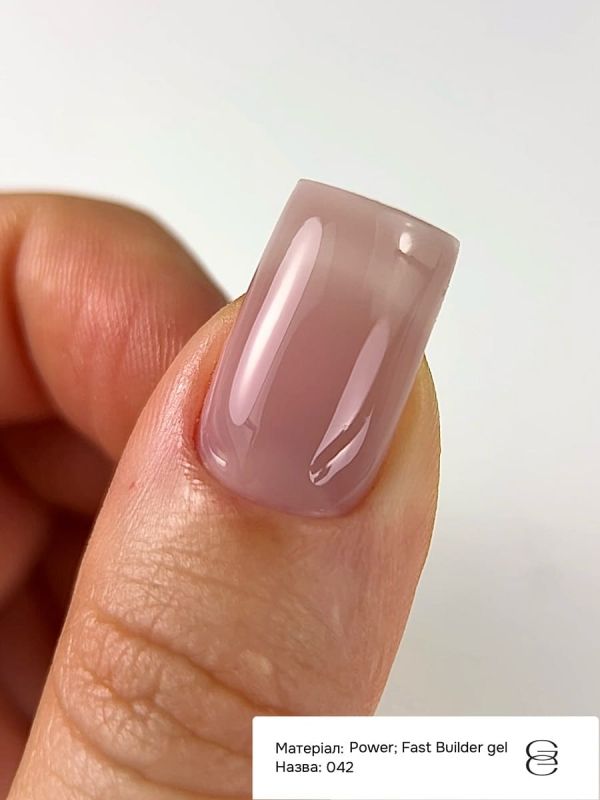 Гель GEMELY Fast builder gel 42, приглушений рожево-бежевий нюд, 30 мл