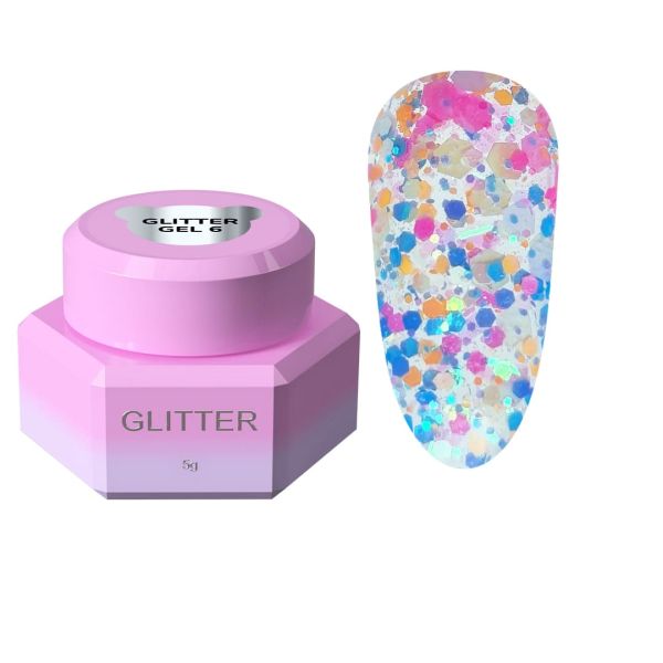 Блесточки для ногтей Glitter Gel You Are Cute 06, 5мл