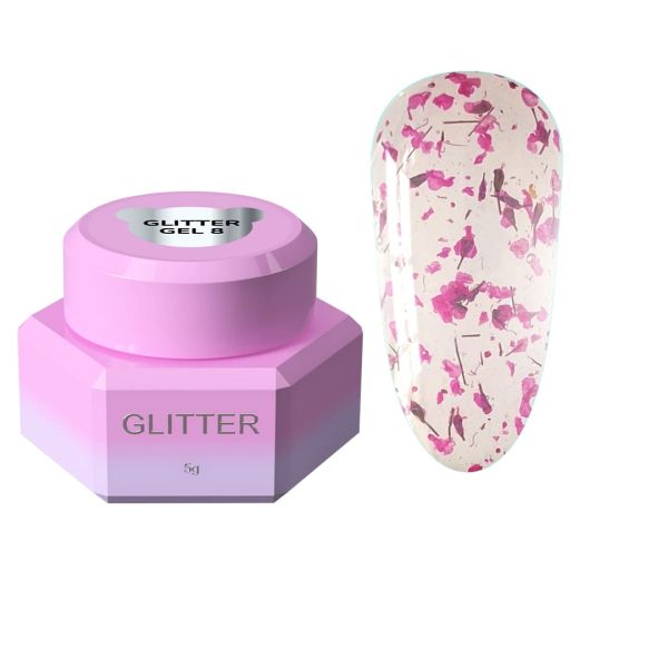 Блесточки для ногтей Glitter Gel You Are Cute 08, 5мл