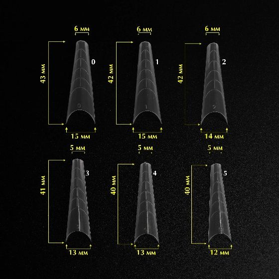 Верхні форми для нарощування Komilfo Top Nail Forms Gothi  готичний мигдаль 120 шт