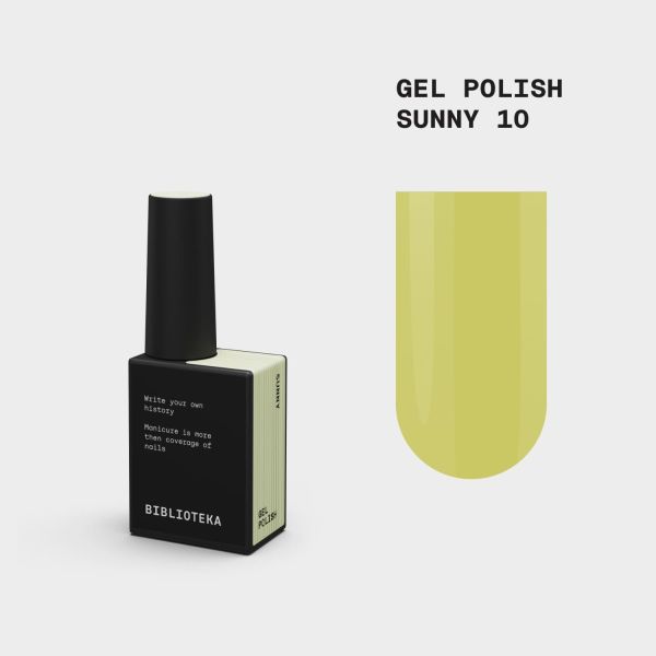Гель-лак Biblioteka 10 Sunny Желтый, 10мл