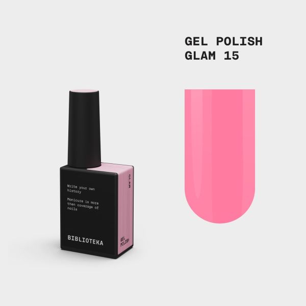 Гель-лак Biblioteka 15 Glam  Рожевий, 10мл