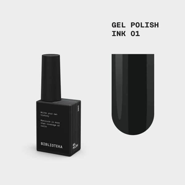 Гель-лак Biblioteka 01 Ink  Чорний, 10мл