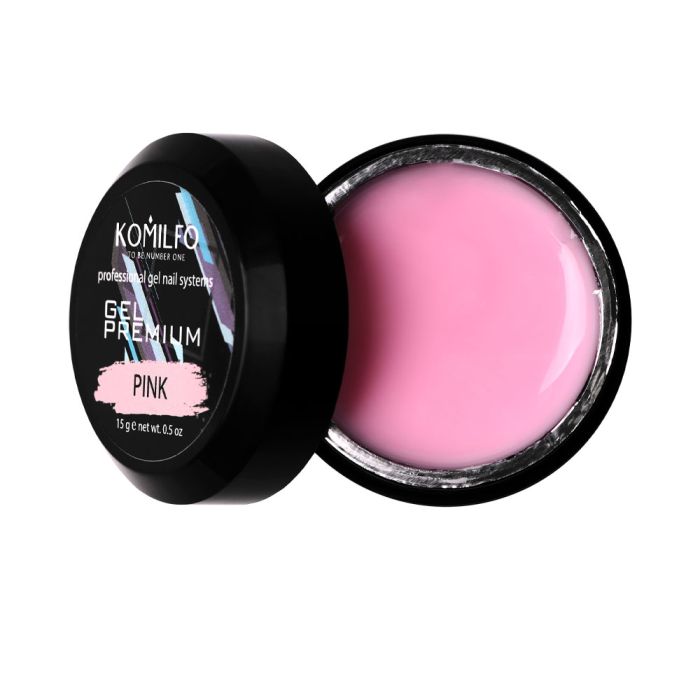 Гель для нарощування Komilfo Gel Premium Pink, 15 г