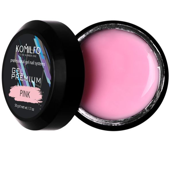 Гель для наращивания Komilfo Gel Premium Pink, 50 г