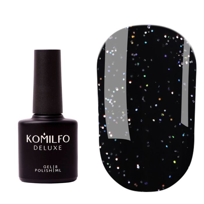 Топ голографічний топ без липкого шару Komilfo No Wipe Holographic 8 мл