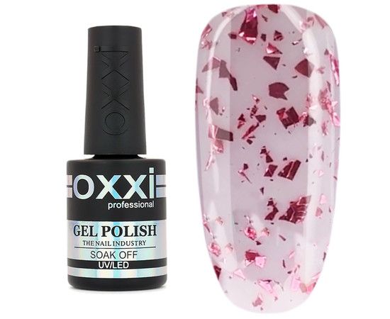Топ для гель-лаку без липкого шару Oxxi Professional Iceberg Top з фольгою 10 мл №4