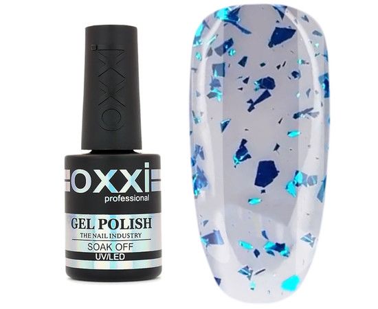 Топ для гель-лаку без липкого шару Oxxi Professional Iceberg Top з фольгою 10 мл №5