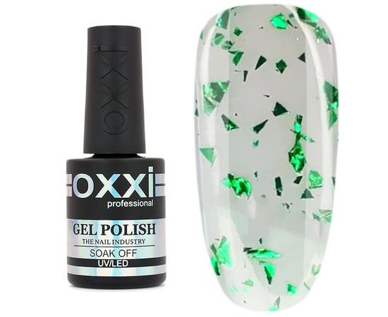 Топ для гель-лаку без липкого шару Oxxi Professional Iceberg Top з фольгою 10 мл №6