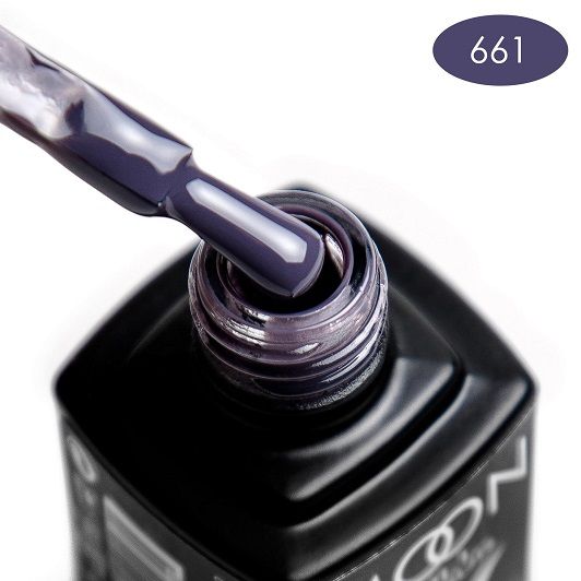 Гель-лак MOON FULL color Gel polish №661 вугільно-сірий