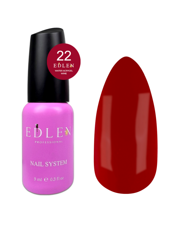 Жидкий  акригель Edlen Water Acrygel Wine 9мл 22